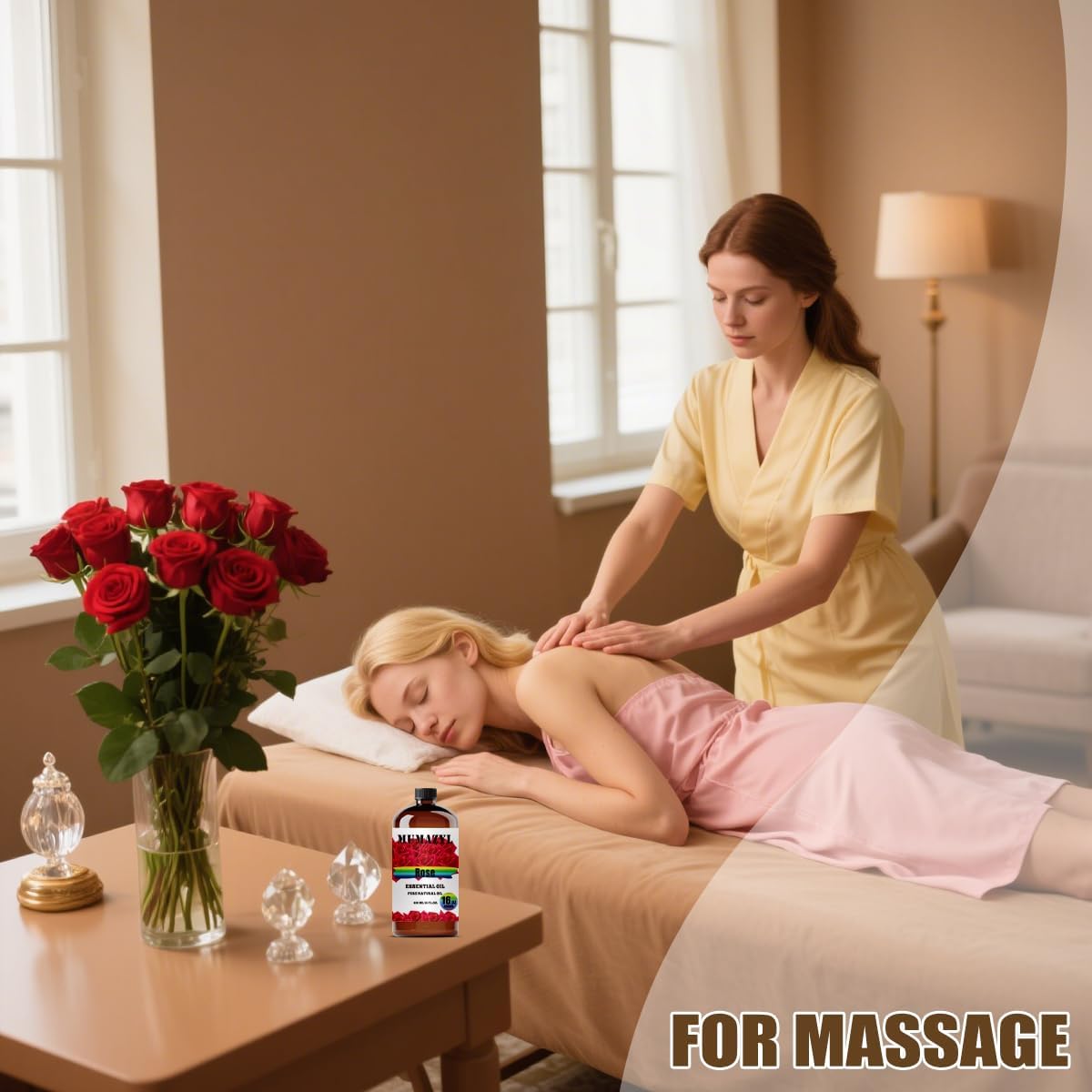 Rose Essential Oil, Rose Oil 16 Fl Oz 480ML for Diffuser Humidifier Yoga Cleaning DIY Candle Soap Making Essential Oils - Image 5