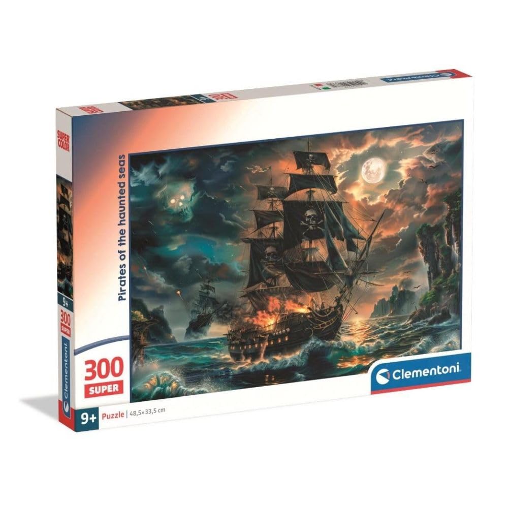 Clementoni Puzzle 300 pieces, Pirates of the Haunted Seas, Puzzle for Kids 9+, Made in Italy, 21738
