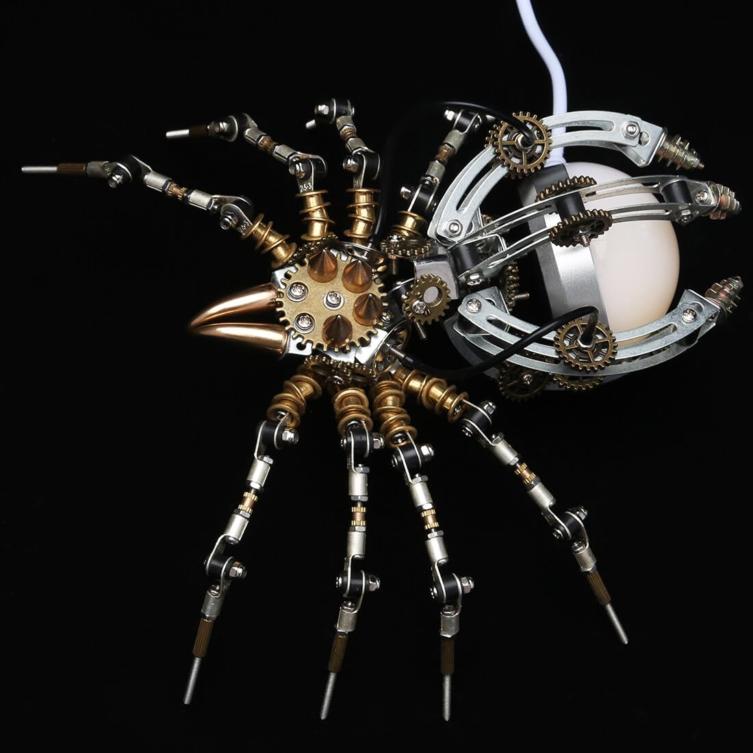 JOENI HIDEDE metalowe puzzle 3D, mechaniczny pająk, zestaw do montażu z lampą stołową, 512 szt., metalowe cięcie laserowe, puzzle, model zestaw do montażu, zabawka