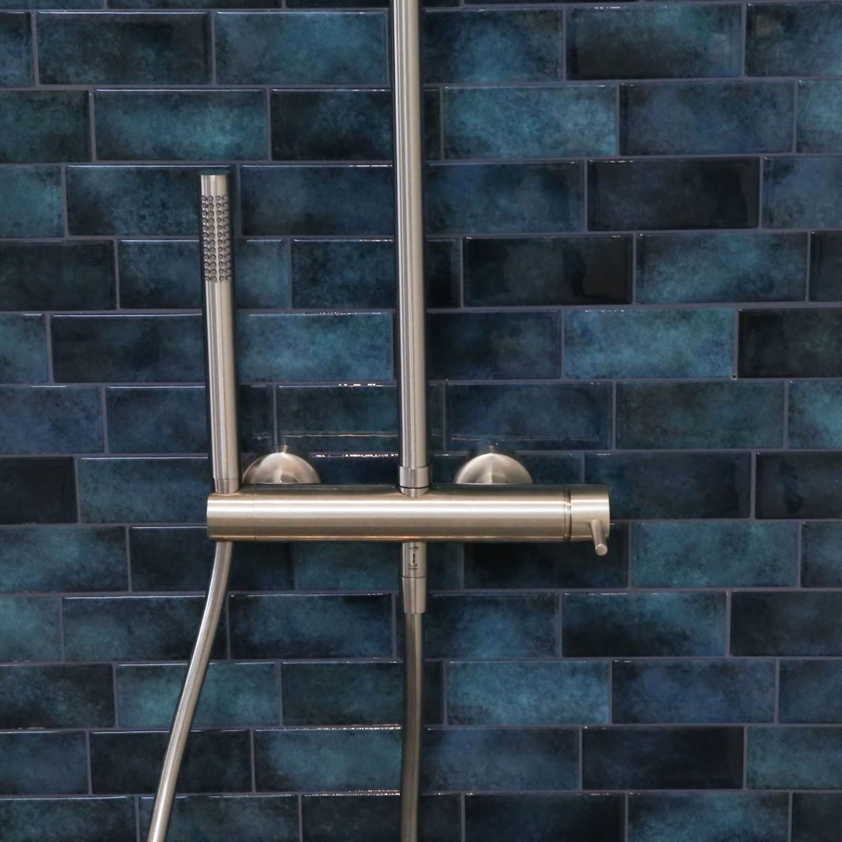 Essebagno Columna de ducha mecánica Luisa acero cepillado