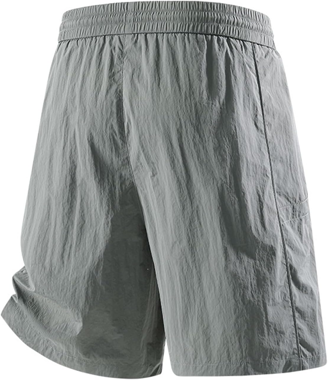 Mens Athletic Shorts with Zipper Pockets Plain Lightweight Sport Shorts Elastic Waist Drawstring Shorts Sports Wear