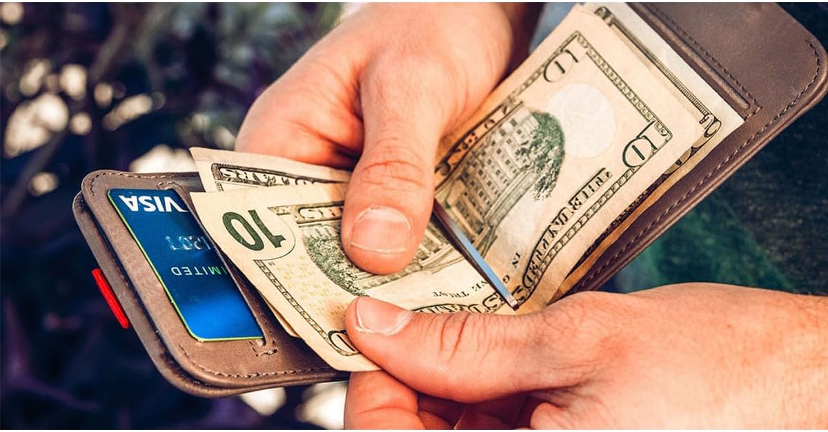 Distil Union Wally Bifold 5.0 RFID Wallet - No ID Window - Slim Bifold Wallet for Men with Money Clip, Premium Leather – Minimalist RFID Card Holder - Holds 14 Cards & 30 Bills - Gray - Image 7