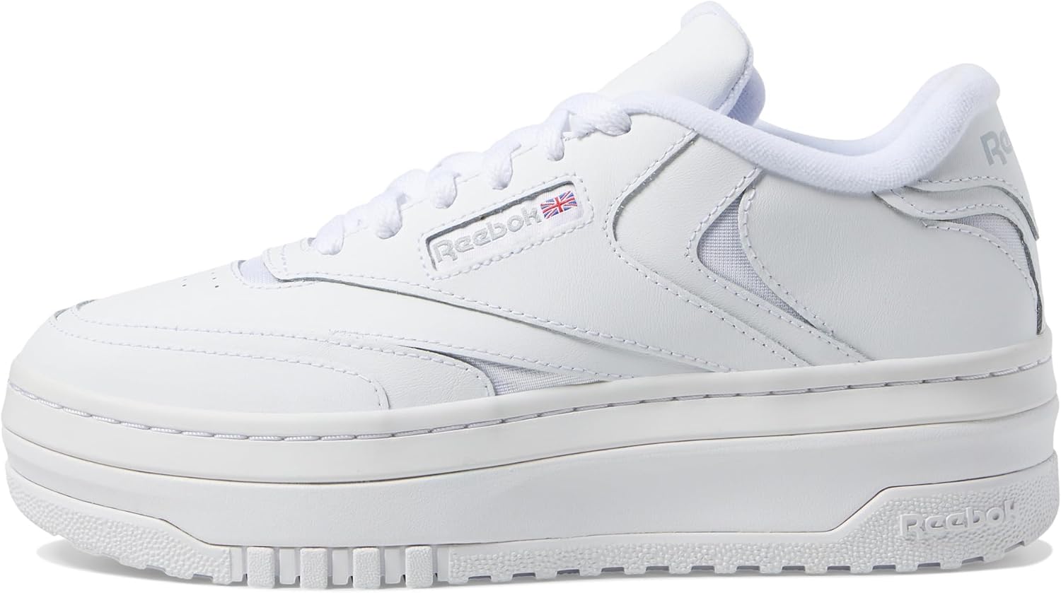Reebok Women's Club C Extra Sneaker, FTWWHT/FTWWHT/PUGRY3, 8.5