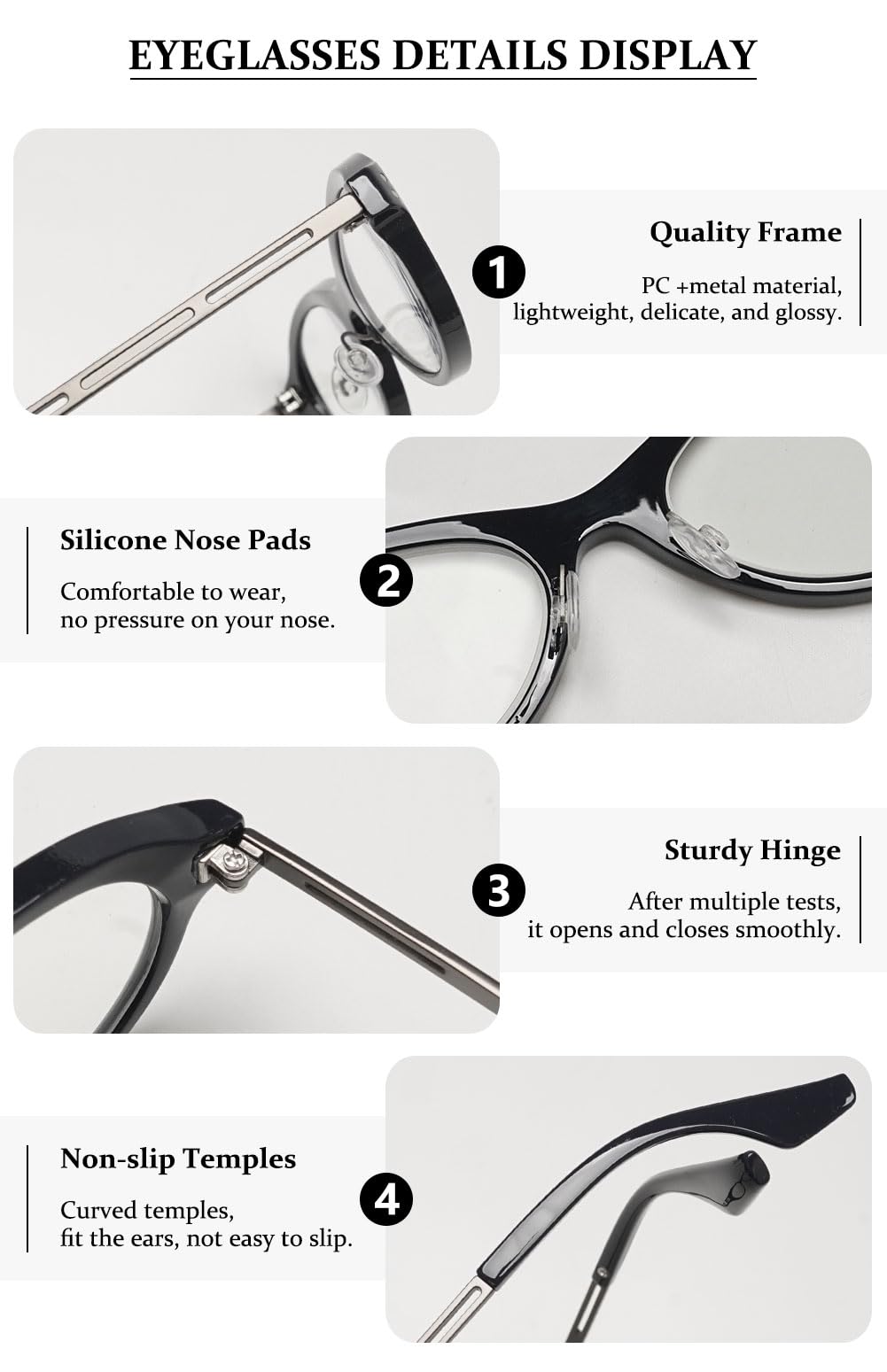 VEVESMUNDO Damen Katzenauge Selbsttönende Lesebrille Blaulichtfilter Photochrome Getönt Brillen mit Sonnenschutz