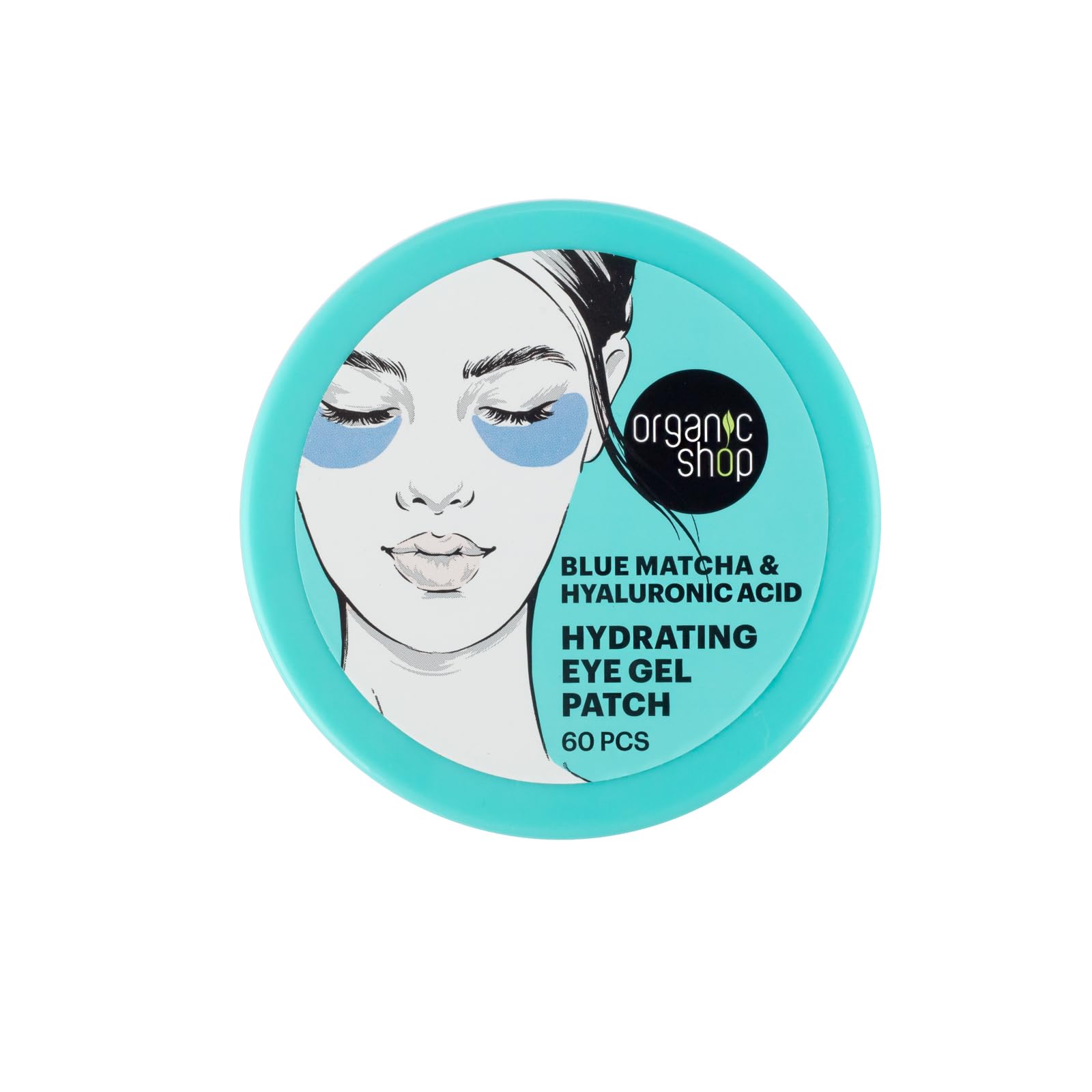 ORGANIC SHOP 94805 Blue Matcha Gel De Eyes Hydrating for Adults, Built for Daily Beauty and Care, Blue, 60 Units