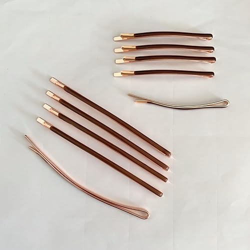 Miniatura 8 de Textention Horquillas para el cabello, pasadores de pelo gigantes, pinzas largas de metal para mujeres y niñas (negro, 12 unidades, L)