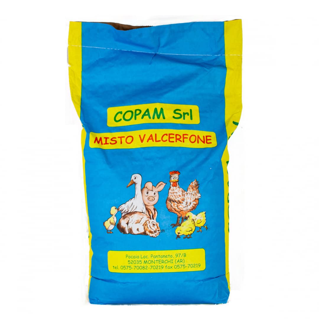 Intrisa per Polli e Galline | Misto Valcerfone per Avicoli | Pastone da bagnare per Polli | Mangime per Galli e Pollastre - 20 kg