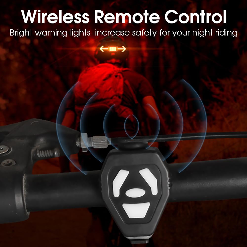 Feu Arrière de Vélo NIUAWASA Télécommande sans Fil 6 Modes Étanche Rechargeable USB Noir