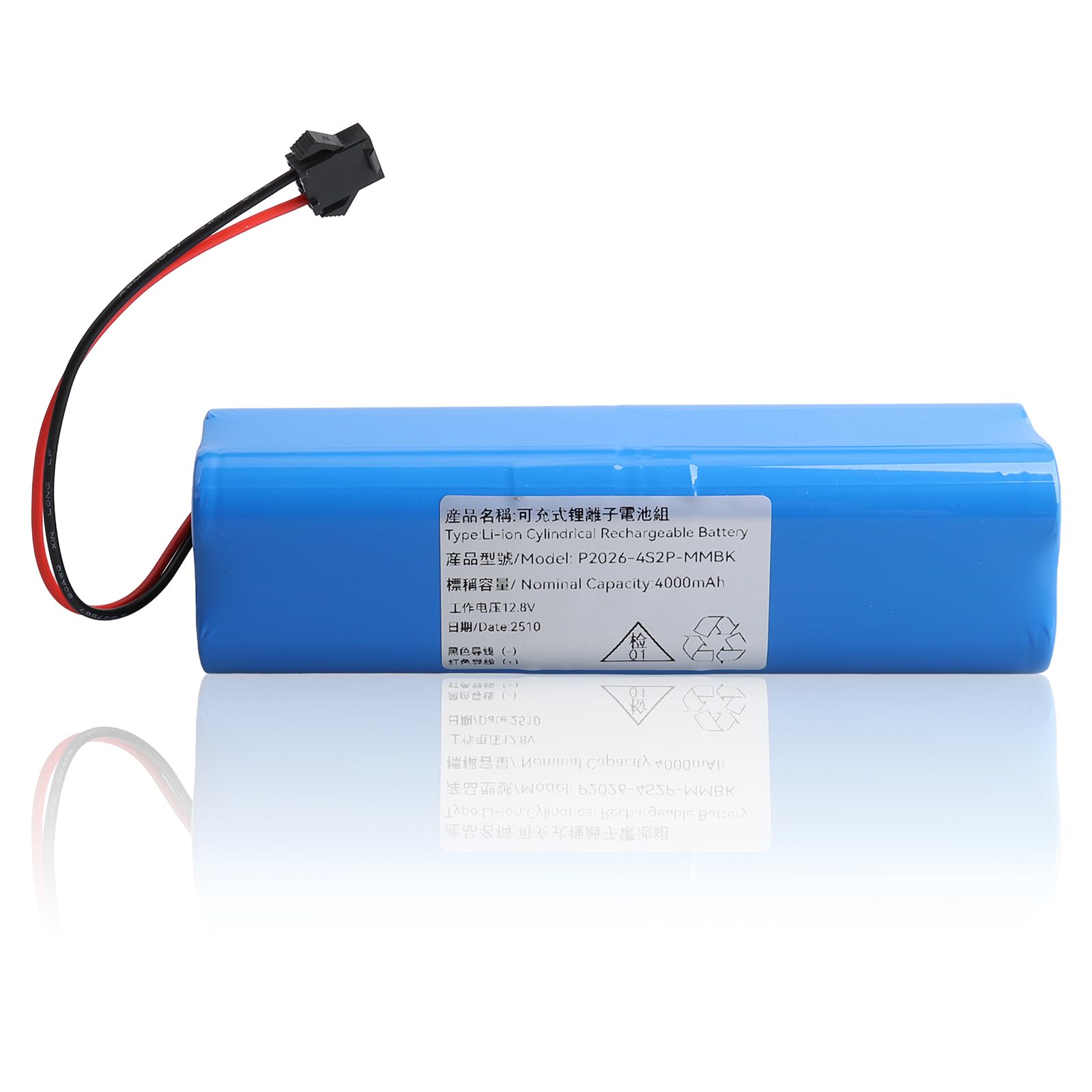 Batteria di ricambio per aspirapolvere Lefant U180 Total Clean da 4000 mAh, 12,8 V, batteria spazzatrice, aspirapolvere