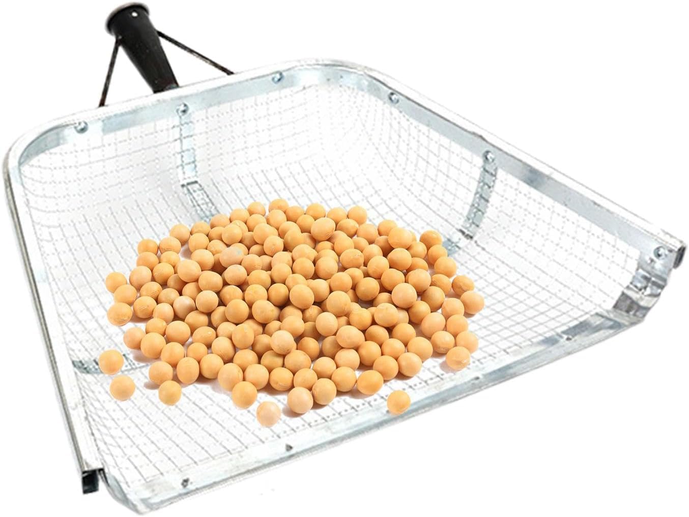 Generisch Siebschaufel, sieb Schaufel Sandsieb Groß Garten Metallschaufel Für Reptilienkot 4/12 Mm Maschenweite, Garten Bodensieb Erdsieb Effizientes Sieb Zum Sieben Von Boden (Mesh 0.4x0.4cm)