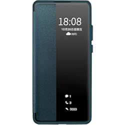 QLTYPRI Funda para Huawei P40 Pro, Smart View Case PC Bumper con función inteligente de despertador/sueño, a prueba de golpes, antiarañazos, funda con tapa compatible con Huawei P40 Pro, color verde