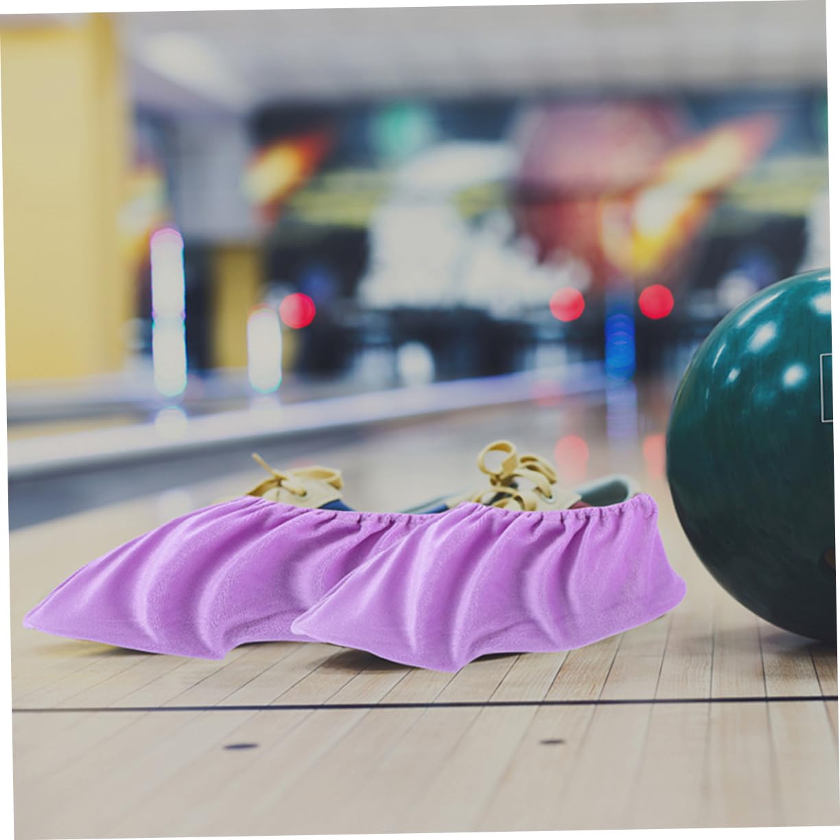 POPETPOP Bowling Shoe Covers Women 2 Pairs Bowling Shoes Pad Equipment Supplies Non-Slip Washable Cover