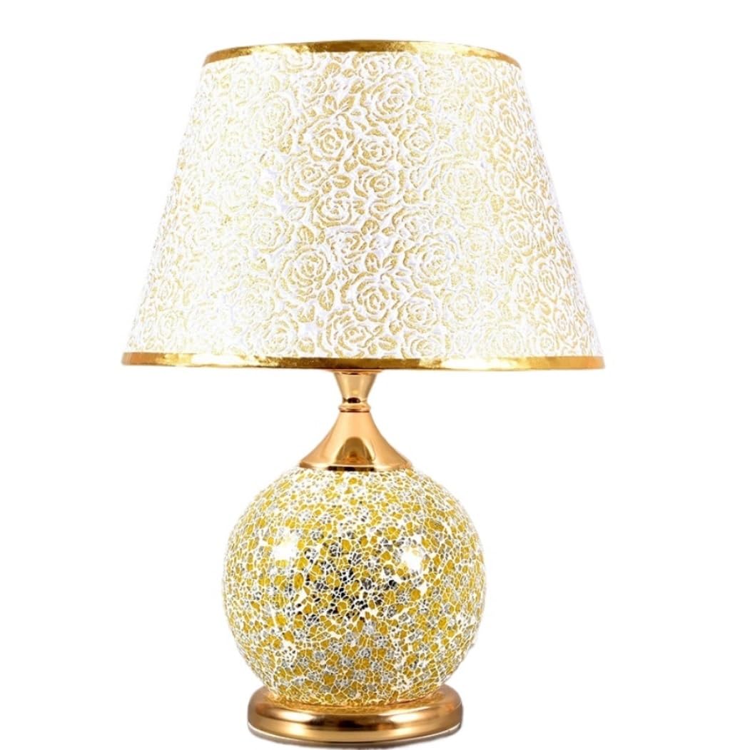 Lampa stołowa Lampa nocna Nowoczesna metalowa podstawa Nocny klosz z PCV Śruba E27 Ręcznie wykonany szklany korpus Stolik nocny Biurko (Kolor: Włącznik przyciskowy)