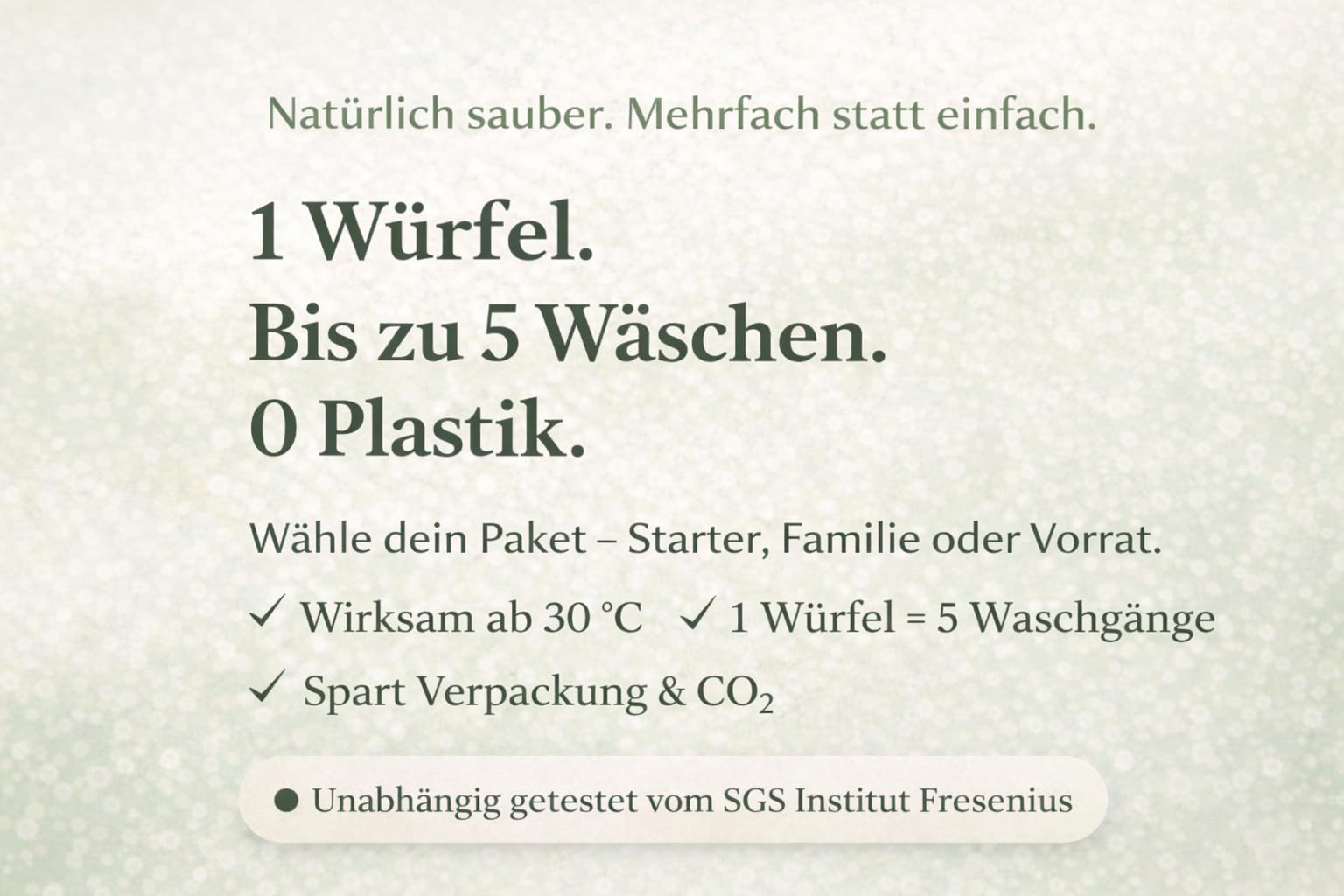Vorrat-Partner-Paket Chrambl 2in1 Mehrfach Waschmittel Waschwürfel - 150 Waschgänge inkl. 3x Gratis Baumwollfilterbeutel. Bekannt aus die Höhle der Löwen!
