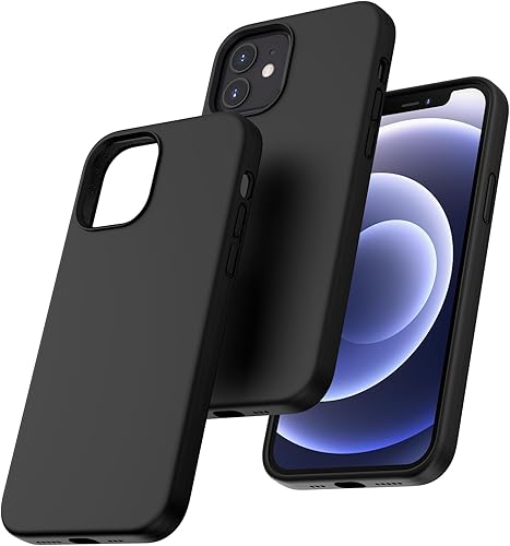 TOCOL 5 en 1 Funda diseñada para iPhone 12 y iPhone 12 Pro, con 2 protectores de pantalla + 2 protectores de lente de cámara, funda de silicona