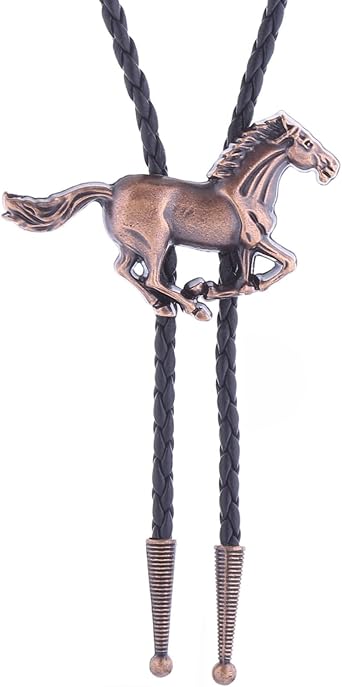 Western Cowboy Bolo tie for Men Women Gold Silver Death Skull Moth Cross Bolo Tie Christmas Deer Rooster Wolf Necktie Gift