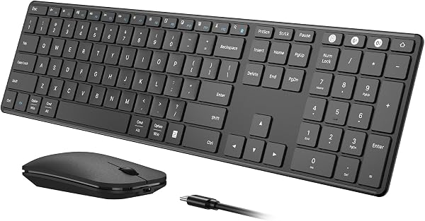 Seenda SKM64-3 Wireless Bluetooth Keyboard Mouse Combo for Windows and Mac