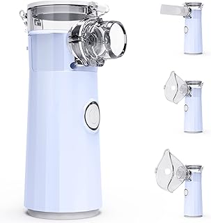 Portable Nebulizer, Handheld Nebulizers for Travel and Household Use, Quiet Nebulizer Machine for Adults & Kids, Cool Steam Inhaler for Breathing Problems, Purple