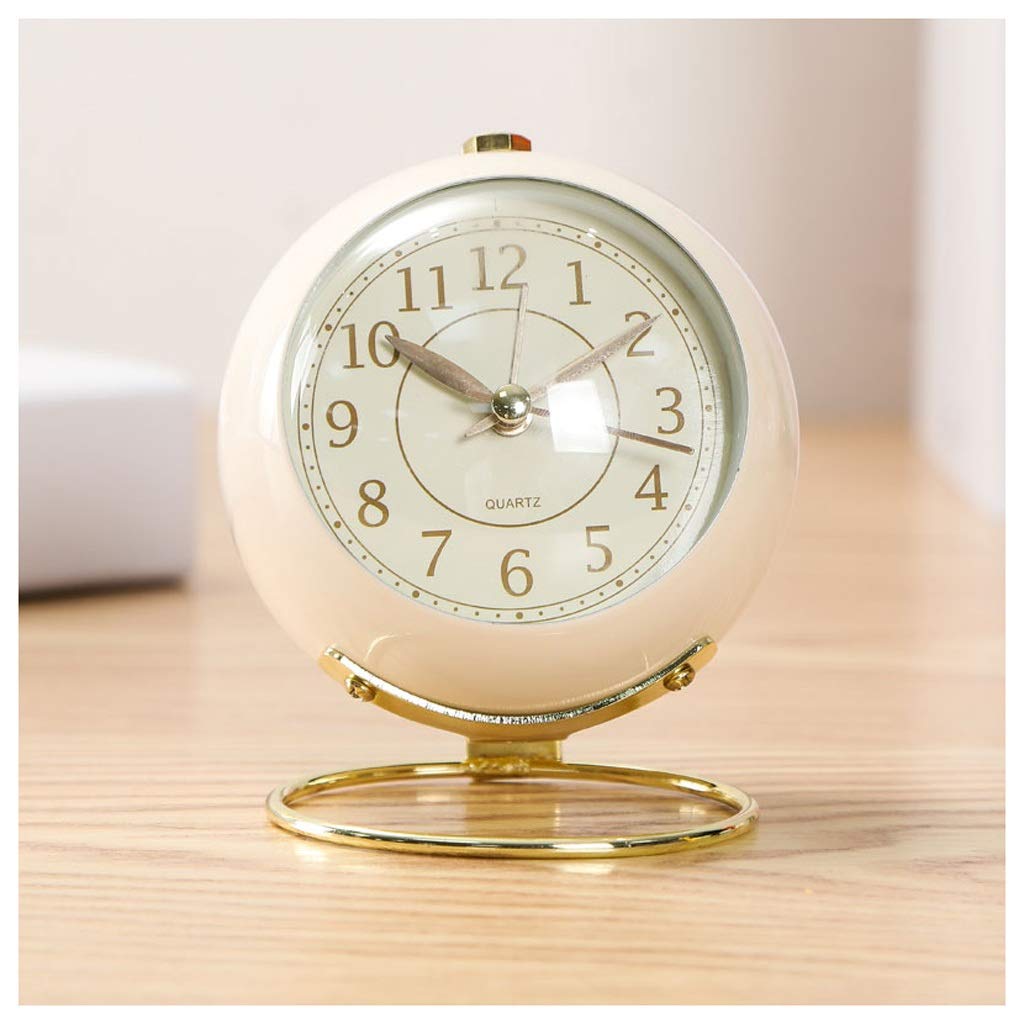 Liudan Alarm Clock Bedside Alarm Clock Nordic Style Minimalist Small Alarm Clock Mute Students with A Night Light Artifact Alarm Clock Desk Decoration Clock Digital Alarm Clock (Color : B)