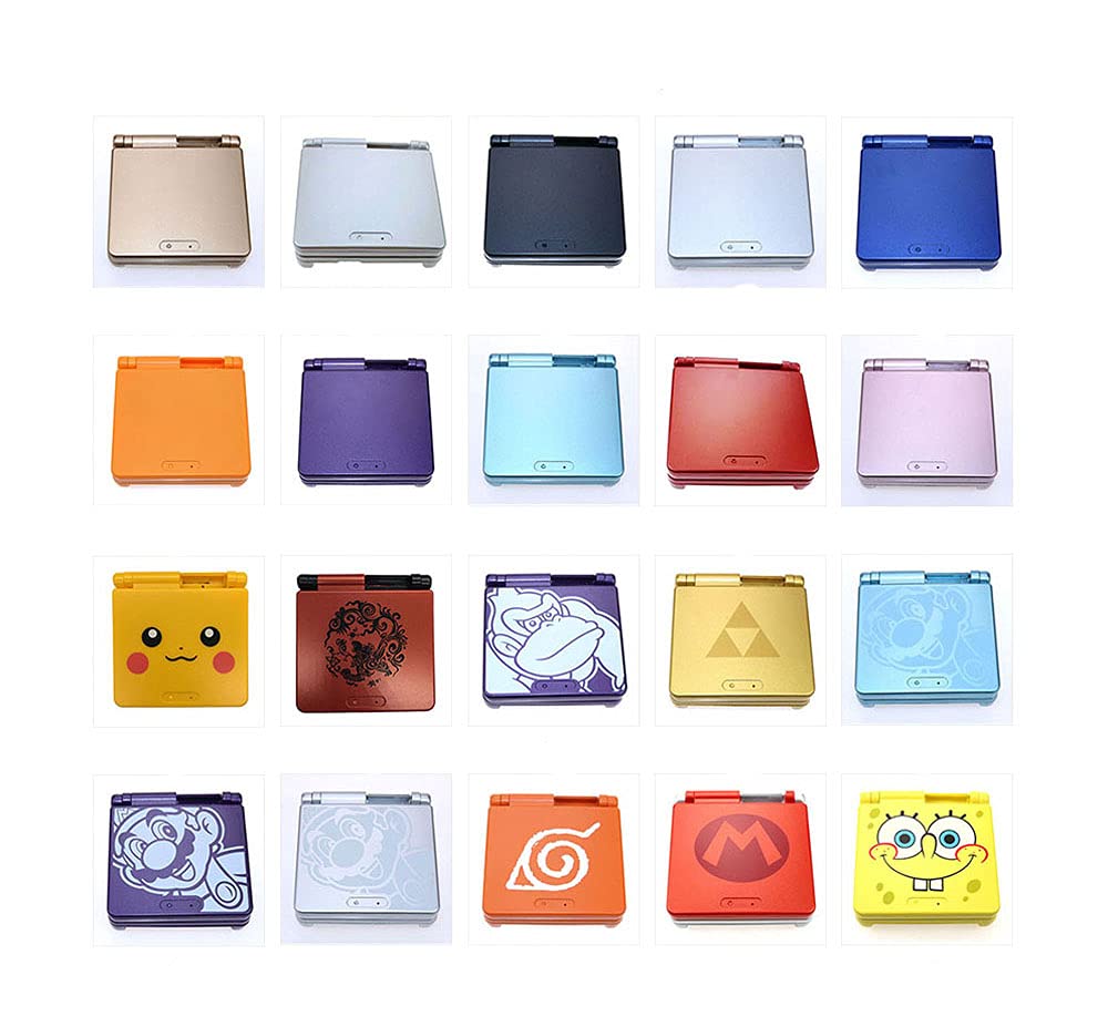 Melocyphia Full Housing Shell Cover Case with Screws for Gameboy Advance SP GBA SP Controller Replacement (M)