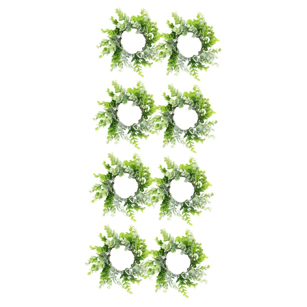 Ciieeo 8 STK Künstliche Kerzengirlande Blumenornamente Urlaub Votiv Hochzeitsdekoration blumengirlande künstlich Wohnkultur Dekorationen Tischkerzengirlande künstliche Kranzdekoration