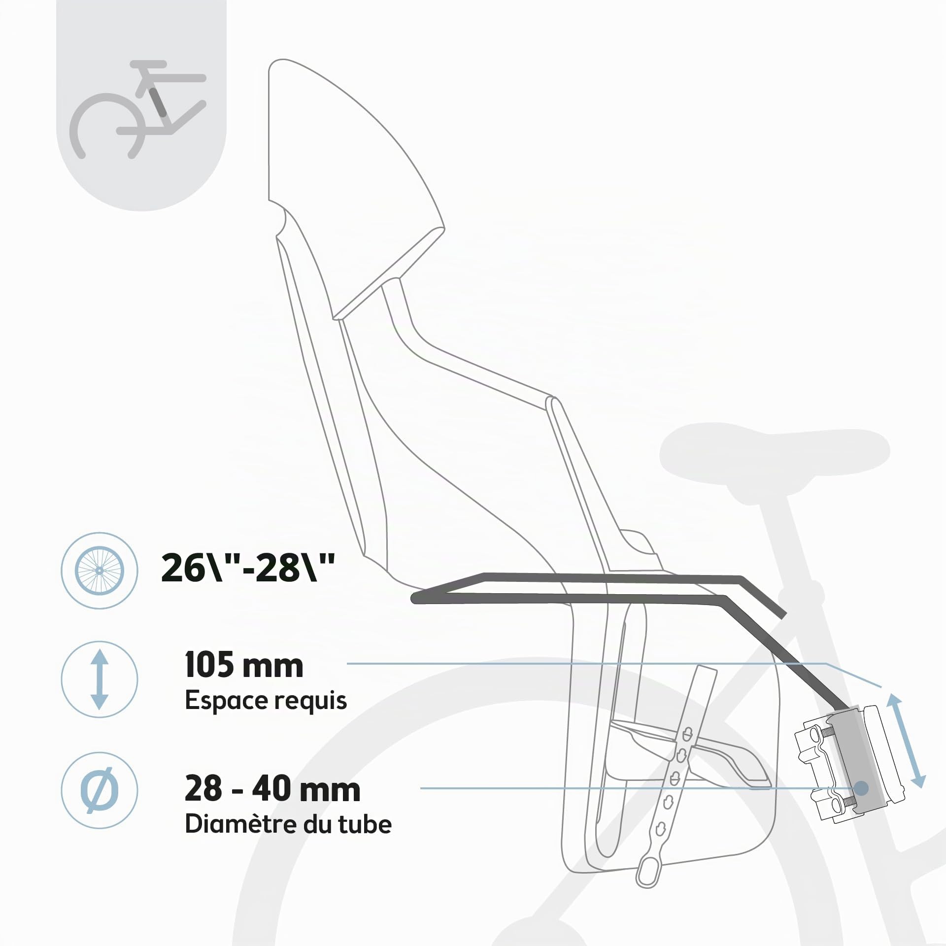 BOBIKE 8010900003 - Siège vélo arrière Exclusive Evolve Maxi pour Cadre, pour Enfants de 9 Mois à 6 Ans jusqu'à 22 kg en Couleur Menthe Poivrée