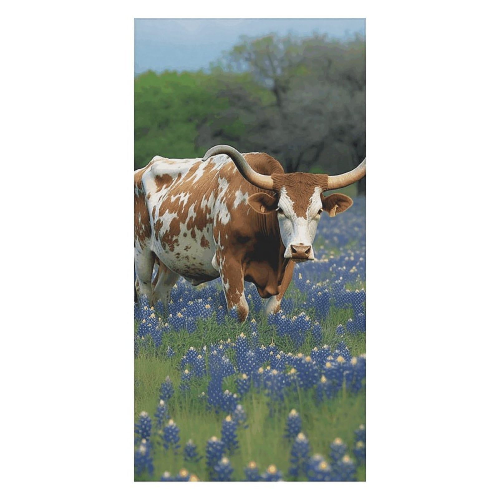 AQRJLPM Longhorn Beach Towels Extra Large, Quick Dry Absorbent Multipurpose, Oversized Beach Towel, Sand Free Foldable Lightweight, Travel Towel, for Beach Pool Camping Travel Vacation, 63x31.5 in