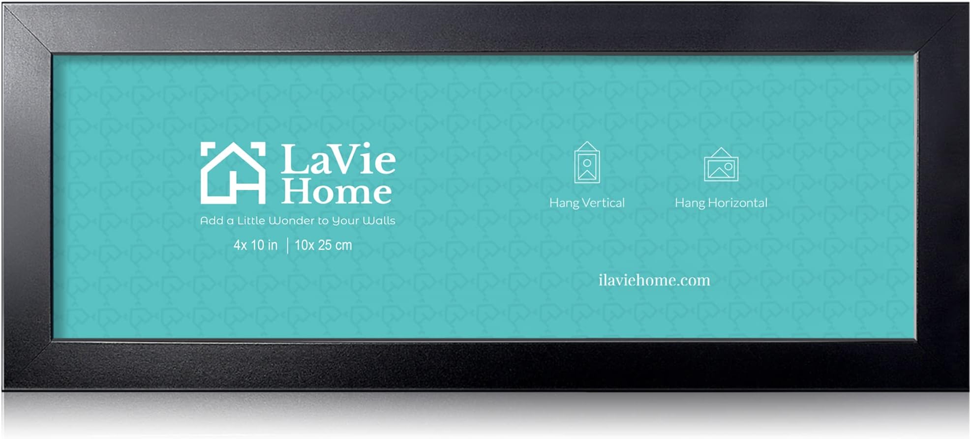 LaVie Home 4x10 Picture Frame Black, Panoramic Picture Frame for Wall Decoration, Classic Black Minimalist Style Suitable for Decorating Houses, Offices, Hotels（1 Pack）