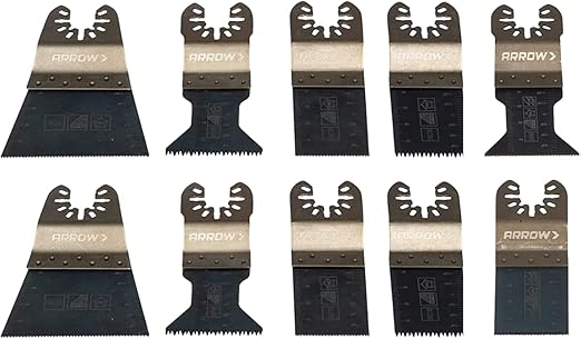 Arrow 10-Piece Oscillating Multi-tool Blade Kit