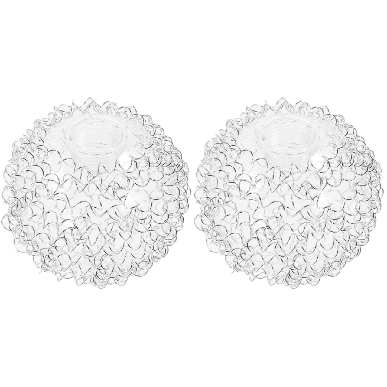 STOBAZA 2Pcs Globe Glass Lamp Shades Replacement Lamp Shade for Pendant Ceiling Shade Cover Wire Mounted Glass Shades for Chandelier Table Lamps Indoor Lighting