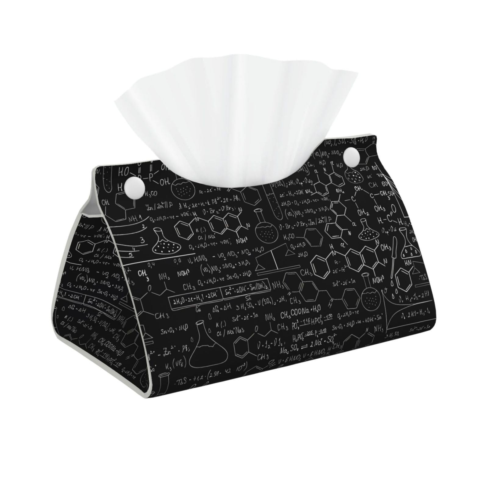 Abstract SciencePrint Long Tissue Box Cover Holder Foldable Leather Organizer for Vanity, Nightstand, Desk & Bathroom
