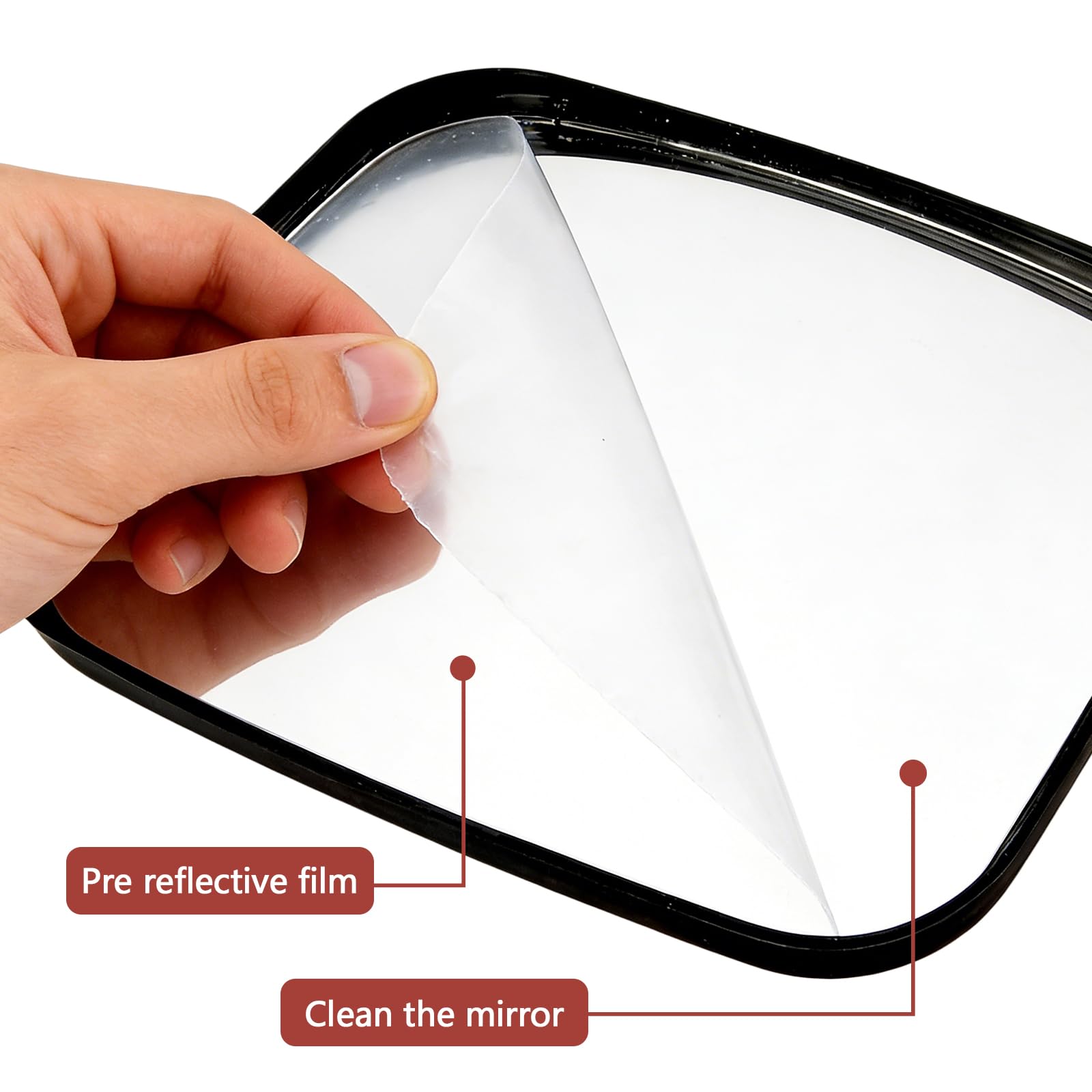 Miroir de circulation convexe - 20 x 24 cm - Miroir de sécurité pour allées - Miroir de surveillance - Sécurité routière - Grand angle réglable - Pour garage, entrée, parc, magasins, intérieur et