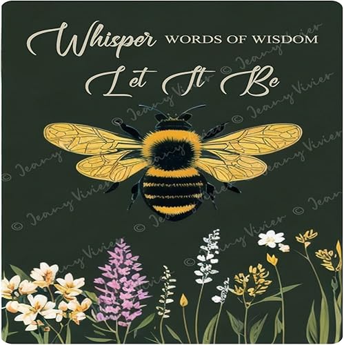 Zomyto Letreros de metal con texto en inglés "Whisper Words of Wisdom Let It Be Bees", regalo para amantes de las abejas, letreros de arte de Zomyto Letreros de metal con texto en inglés "Whisper Words of Wisdom Let It Be Bees", regalo para amantes de las abejas, letreros de arte de