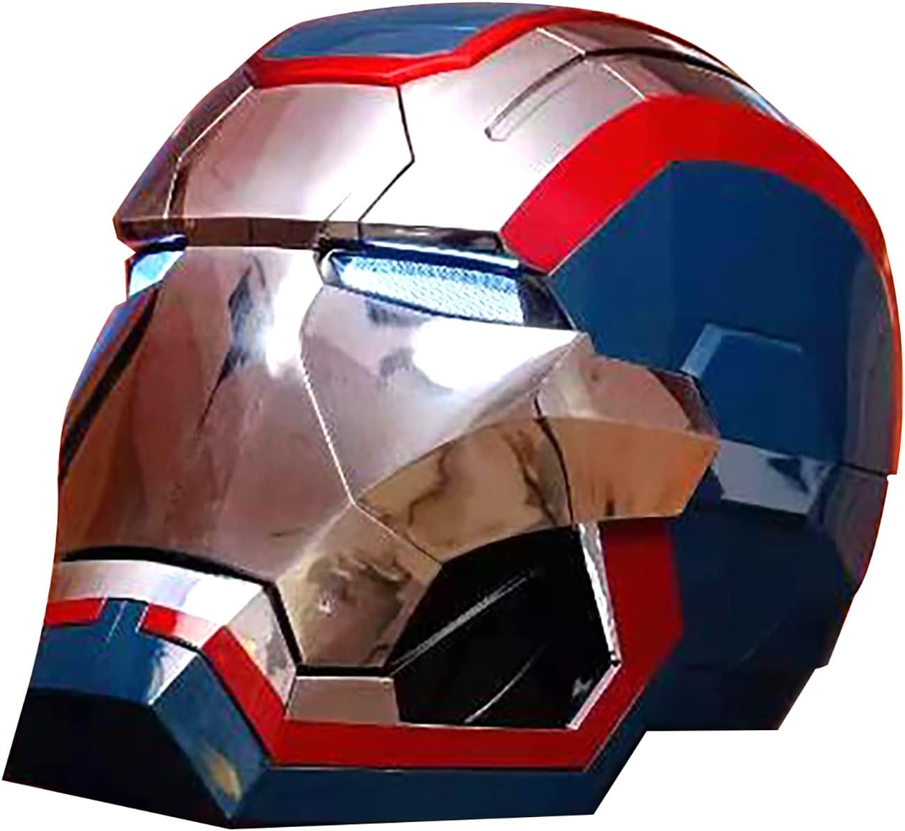 Electronic Open/Close, 1: 1 Wearable English Voice Control Helmet Props Halloween Cosplay Props, Red
