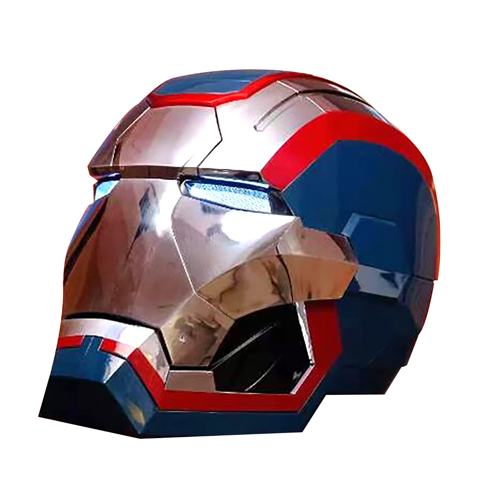 VAZTTYElectronic Open/Close, 1: 1 Wearable English Voice Control Helmet Props Halloween Cosplay Props, Red