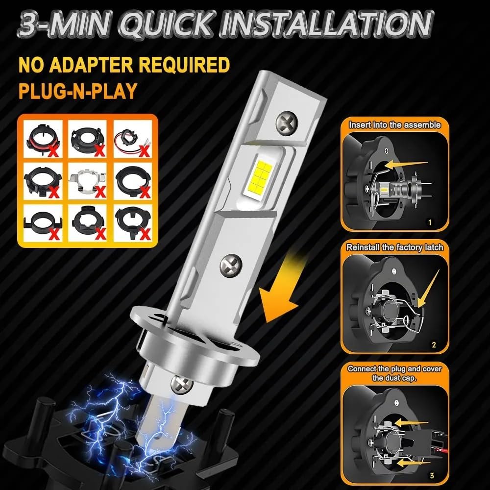 LED Bombillas para Coche Bombillas de faros LED H1 Canbus