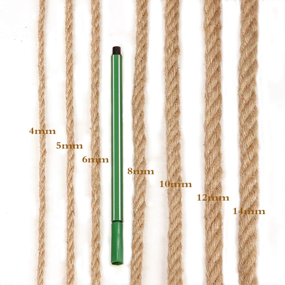 Cabilock 30m Corde De Jute Naturelle Épaisse Ficelle Solide pour Loisirs Créatifs Emballage Cadeaux Noël