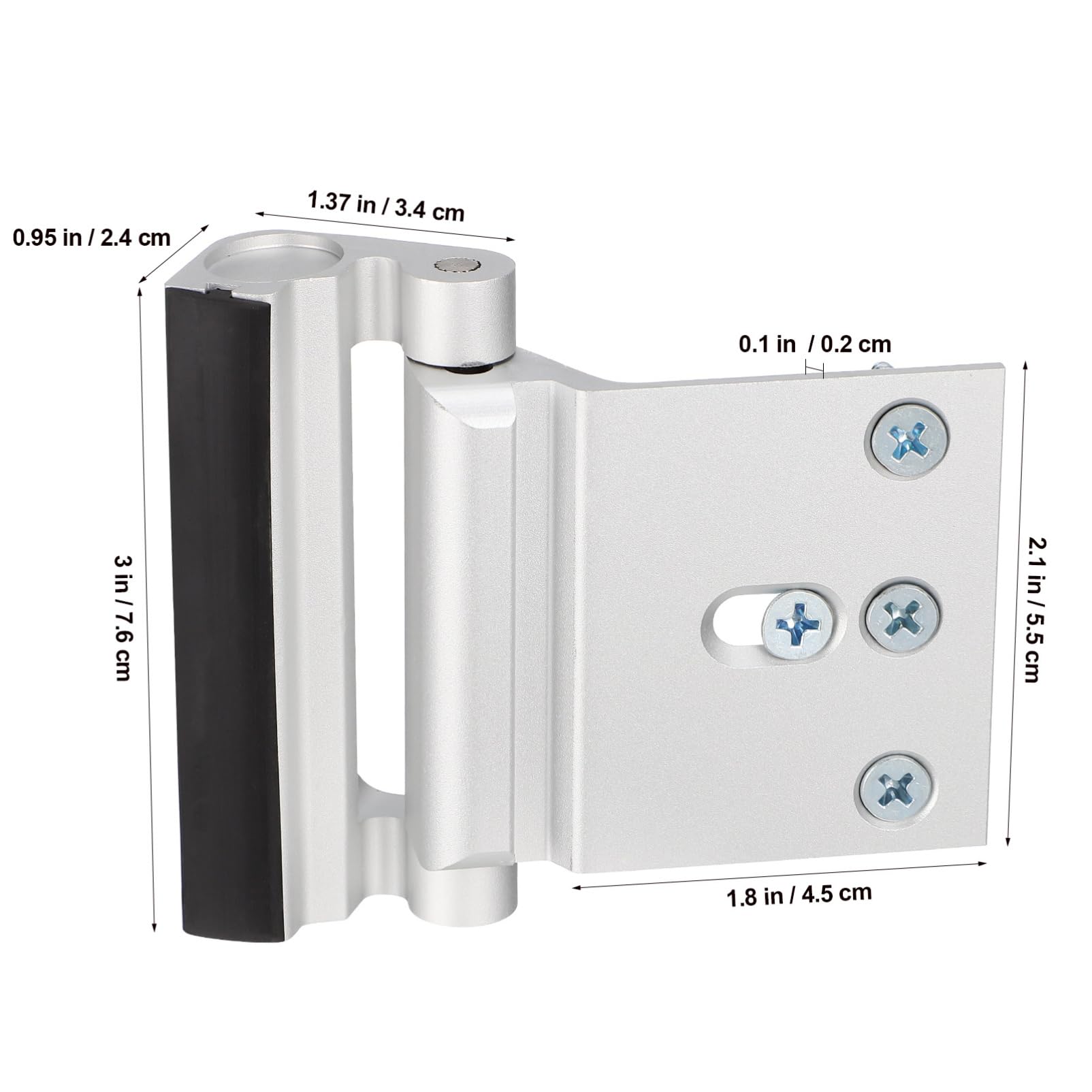 Türverstärkungsschloss aus Aluminiumlegierung, Silber