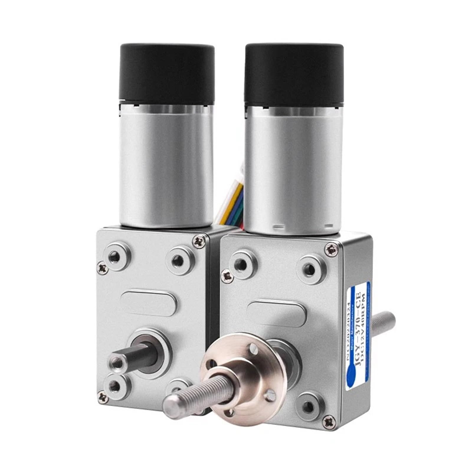 ANERTQUIH 4632-370 Double Shaft High Torque DC 6V 12V 24V Worm Gear Motor 1Pcs(6v 6rpm,A)