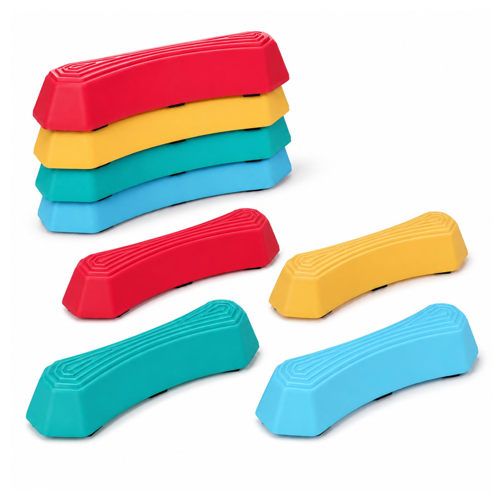FERNVALE 8PCS Kids Stepping Stones, Sensory Balance Stones with Non-Slip Surface