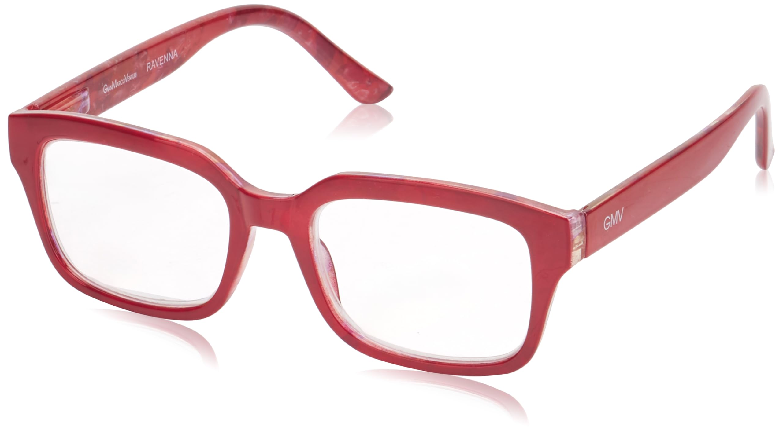 Gian Marco Venturi Unisex Reading Glasses, Red, 53 mm