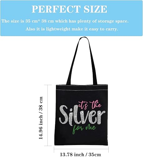 Miniatura 2 de GJTIM Regalo inspirado en la hermandad de mujeres Silver 25 Years of Sisterhood Gift Silver Star Paraphernala Bolsa de maquillaje, Bolso plateado