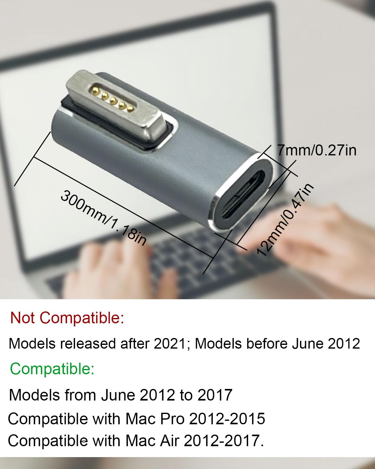 Adattatore Magnetico USB-C A Magsafe 2 Per MacBook Pro/Air – Ricarica Rapida PD E Attacco Sicuro - 3