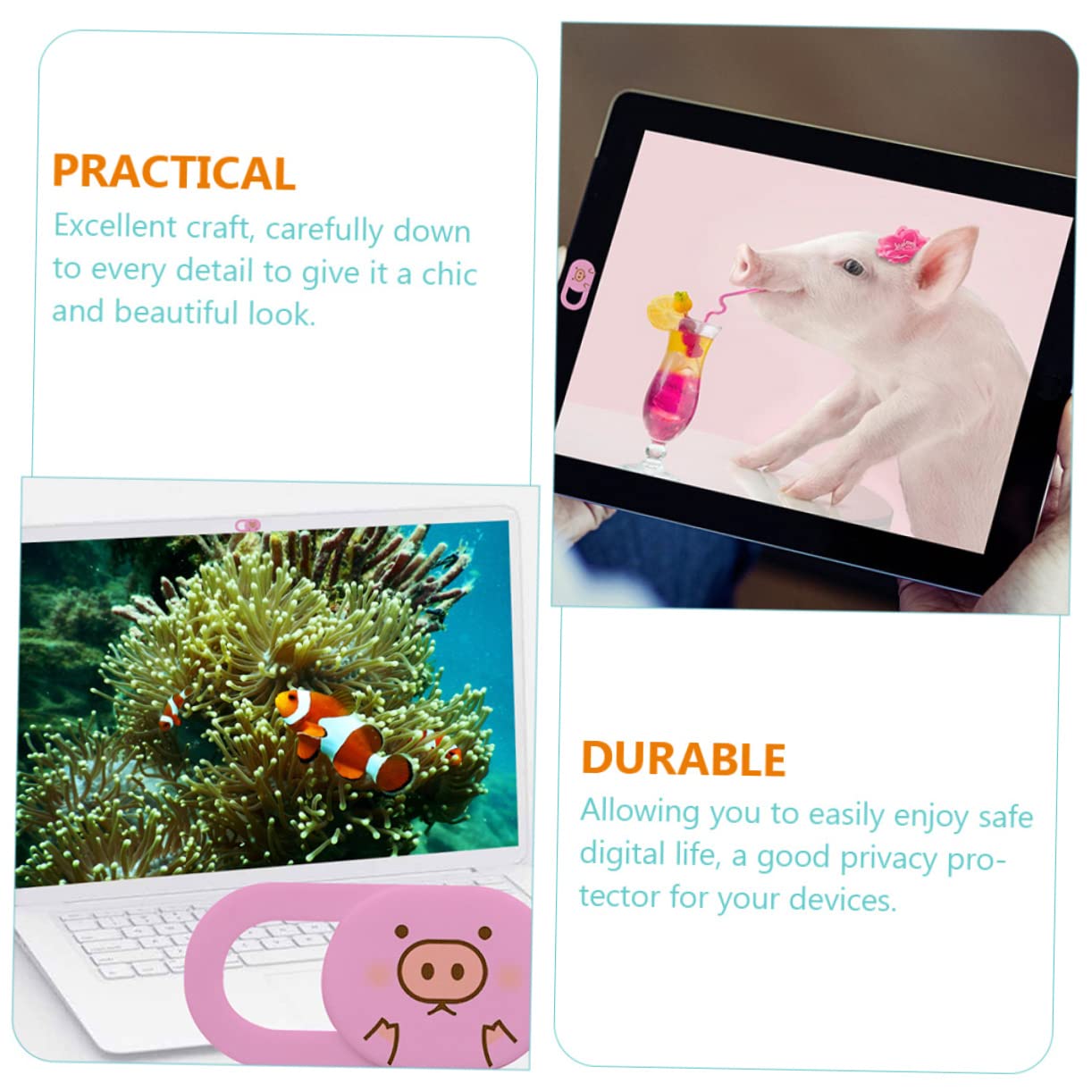 SHINEOFI 3 Piezas de Privacidad para Webcam Deslizante para Cámara de Ordenador Móvil y Tablet Accesorios para Protección de Cámara de Seguridad