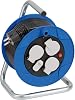Garant Compact Cable Reel 3-Way with USB for Indoor Use Indoor Cable Reel with USB Charging Function and 15 m Cable, Made in Germany, Blue