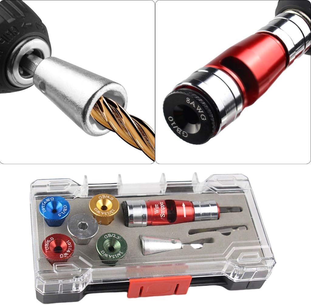 Wire Strippers Tool Set Wire Stripping and Twisting Tool Professional Wire Tool for Drill Wire Strippers Tool
