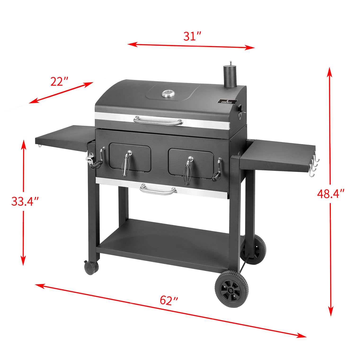 Amazon.co.jp: DNKMOR チャコールグリル アウトドアBBQグリル 特大
