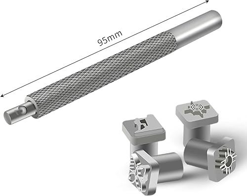 Miniatura 3 de Juego de herramientas de cuero para manualidades, 32 piezas con patrón de cuero, herramientas de tallado de cuero, sellos de cuero para trabajo de