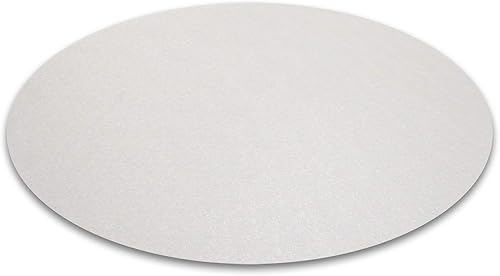 Floortex Desktex Lot de 2 Sets de Table Ronds en Polycarbonate Transparent Diamè
