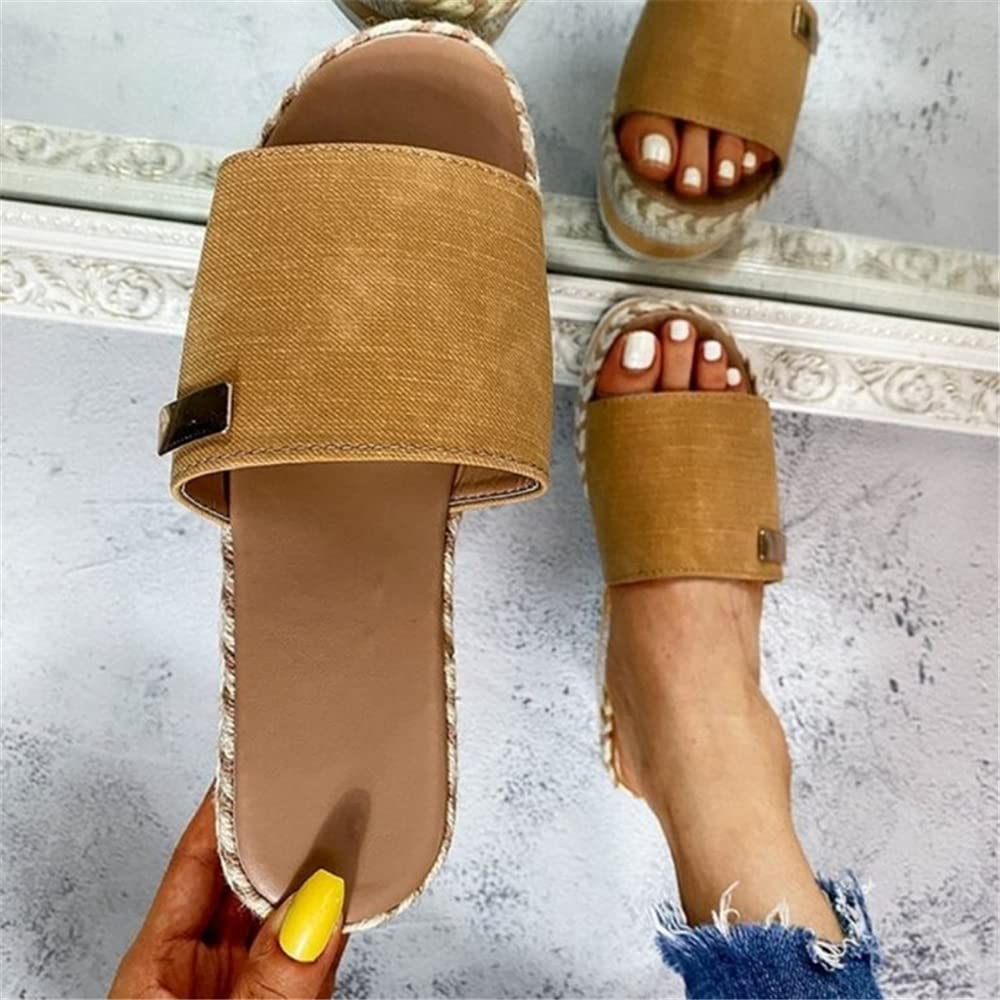 Morbuy Donna Estive Sandali Alla Moda Zeppa Ricamato, Taglia larga Roma Comoda Pantofole Tacco 5 CM Sandali Con Plateau Casual Retrò Tessere Ciabatte Aperte Per Spiaggia Viaggio (35,blu